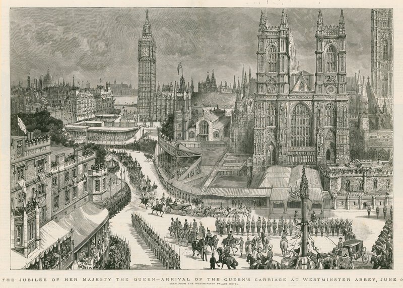 Le jubilé de Sa Majesté la Reine - arrivée du carrosse de la Reine à l
