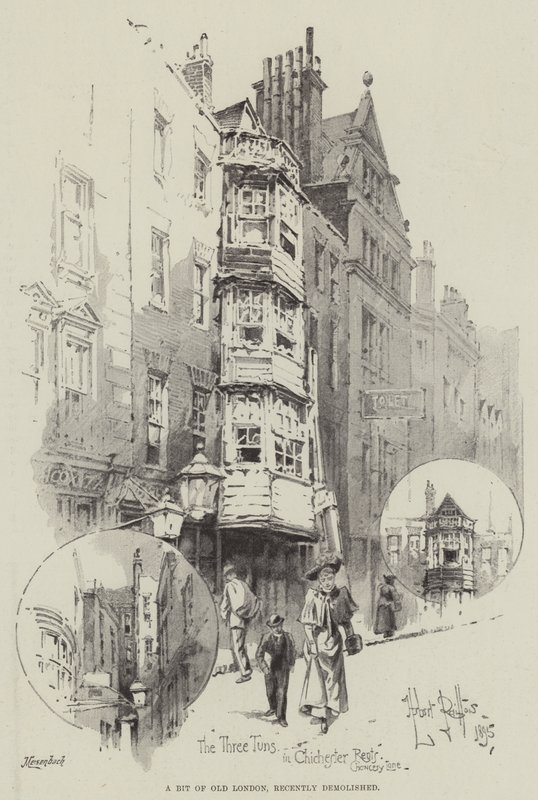 Un coin du vieux Londres, récemment démoli - Herbert Railton