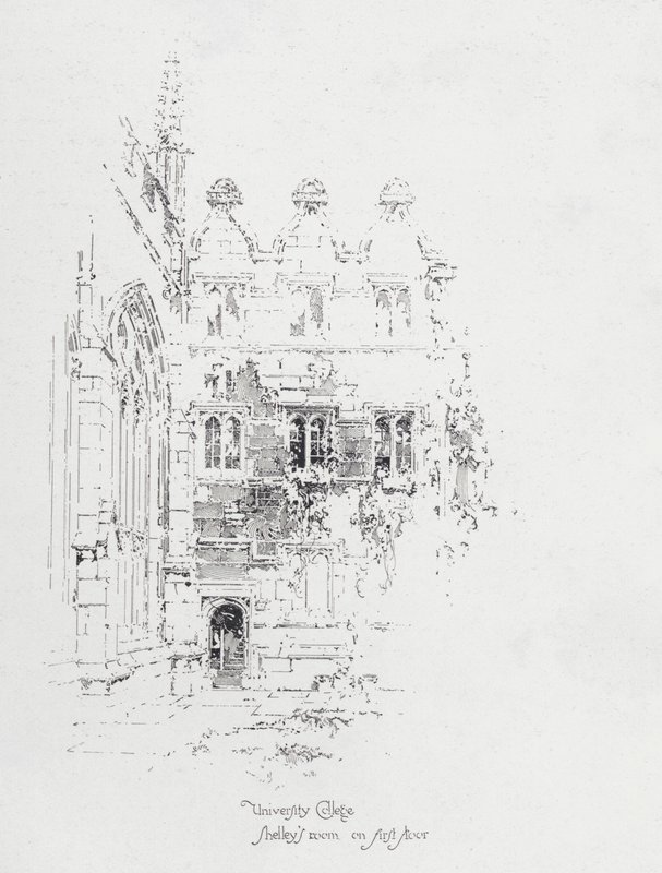 Chambre du poète anglais Percy Bysshe Shelley au premier étage de l