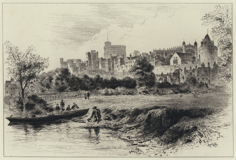 Château de Windsor depuis la rive du Berkshire - Herbert (after) Railton