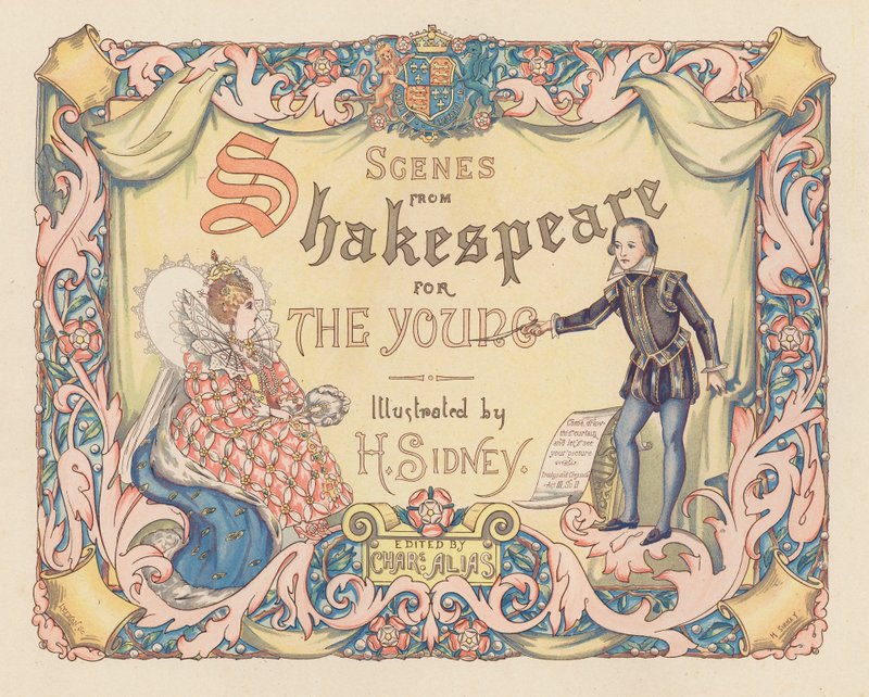 Illustration de la page de titre pour Scènes de Shakespeare pour les jeunes - Herbert (after) Sidney