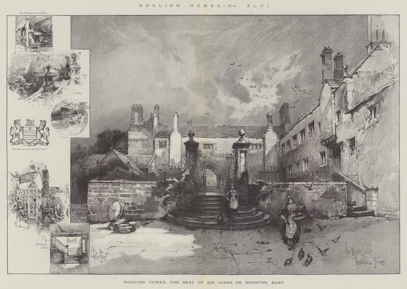 Hoghton Tower, la résidence de Sir James de Hoghton, baronnet - Herbert Railton