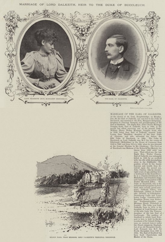 Mariage de Lord Dalkeith, héritier du duc de Buccleuch - Herbert Railton