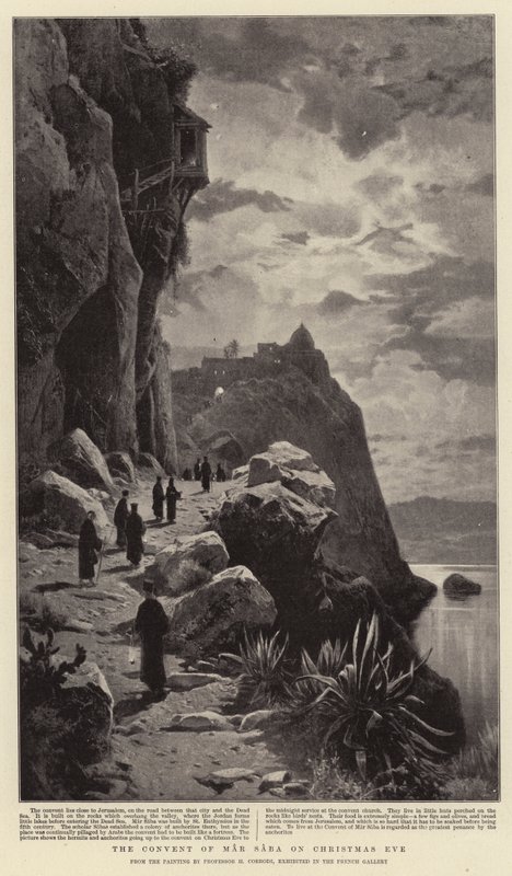 Le Couvent de Mar Saba la veille de Noël - Hermann David Salomon Corrodi