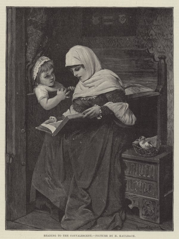 Lecture aux convalescents - Hermann Kaulbach