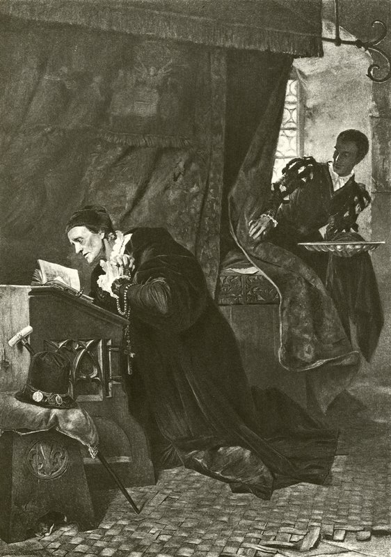 Louis XI et Olivier Le Dain (gravure) - Hermann Kaulbach