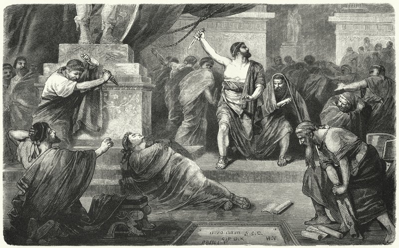 Brutus sur le corps de Jules César, 44 av. J.-C. - Hermann Vogel