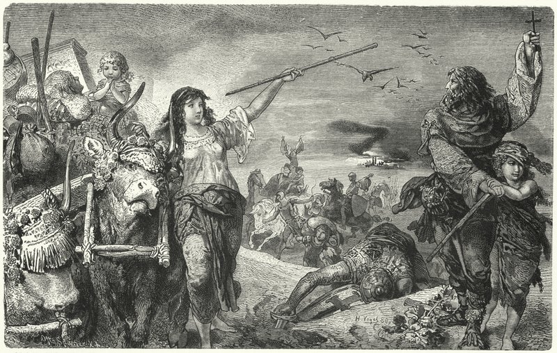 Membres du mouvement vaudois fuyant la persécution - Hermann Vogel