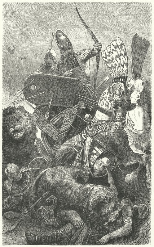 Ramsès le Grand à la bataille de Qadesh, 1274 av. J.-C. - Hermann Vogel