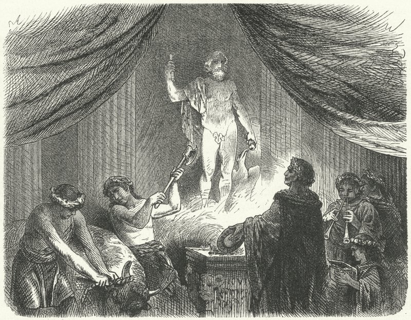 Romains sacrifiant au dieu Jupiter - Hermann Vogel