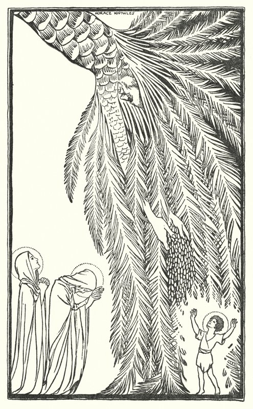 La fuite en Égypte (lithographie) - Horace J. Knowles