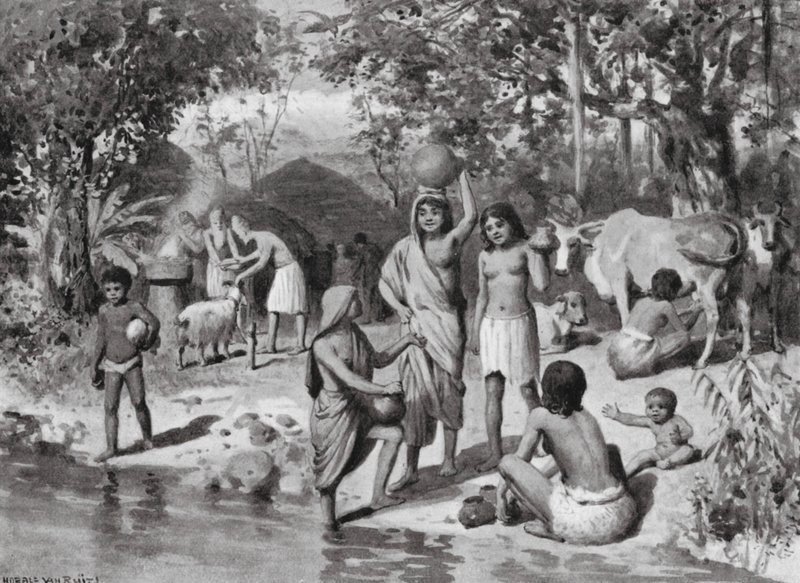 Aryens installés en Inde, sacrifice en plein air - Horace van Ruith