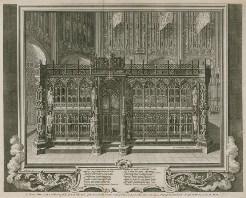 Un monument majestueux en mémoire du roi Henri VII et de sa reine - Hubert Francois Gravelot