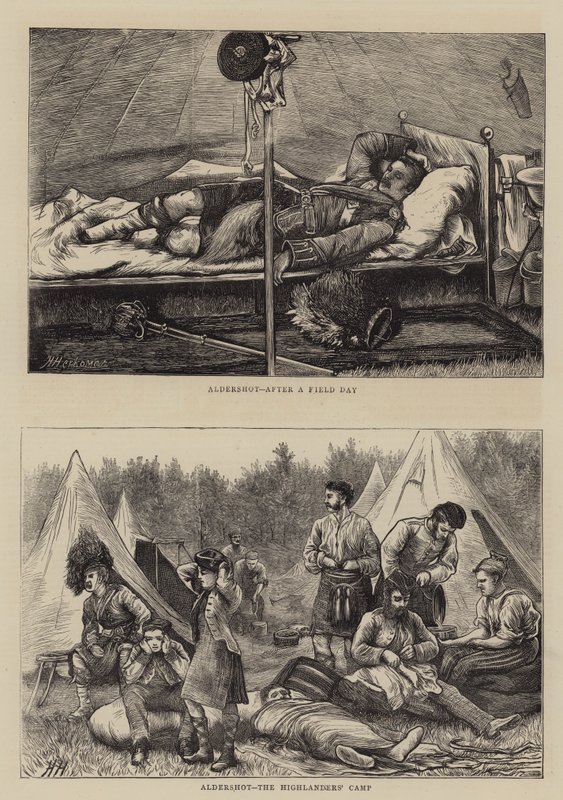 Aldershot, le camp des Highlanders - Hubert von Herkomer