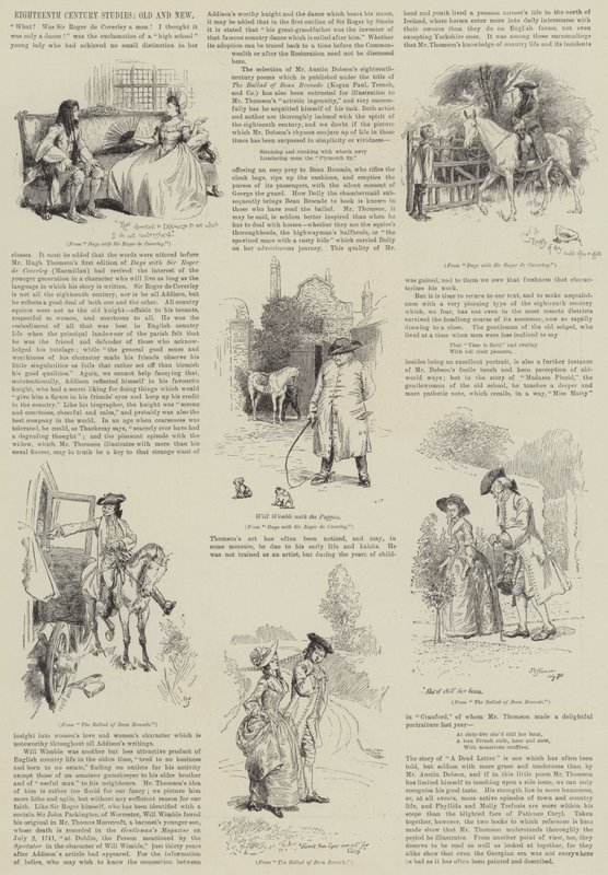 Études du XVIIIe siècle, anciennes et nouvelles - Hugh Thomson