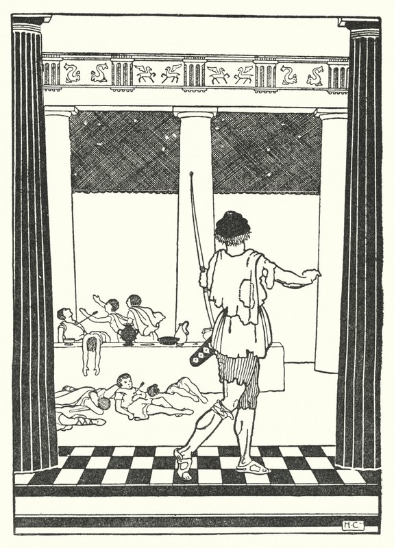 Ulysse tuant les prétendants de Pénélope - Hugh Chesterman