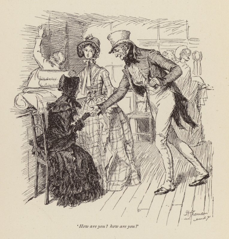 Illustration pour Cranford de Mrs Gaskell - Hugh Thomson