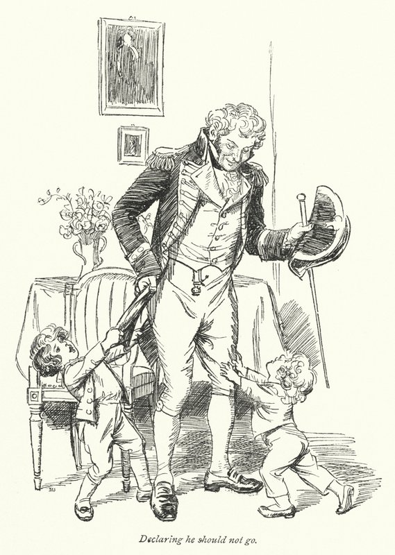 Illustration pour Persuasion de Jane Austen (lithographie) - Hugh Thomson