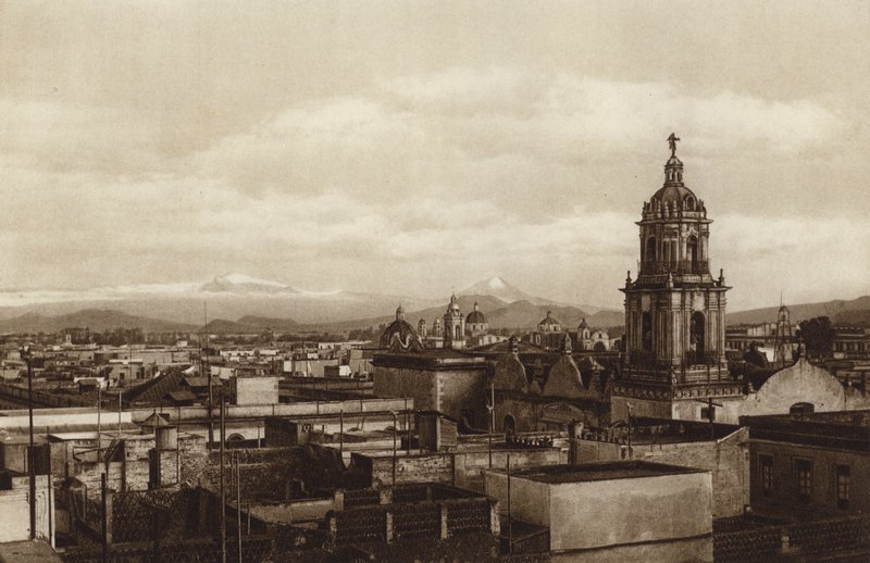 Mexique : Capitale Mejico, vue partielle de l