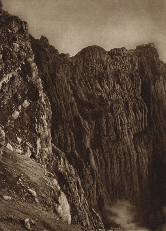 Mexique : Le cratère de Popocatepetl (photo n/b) - Hugo Brehme