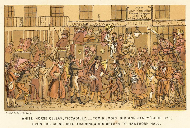 White Horse Cellar, Piccadilly - Isaac, Robert and George Cruikshank