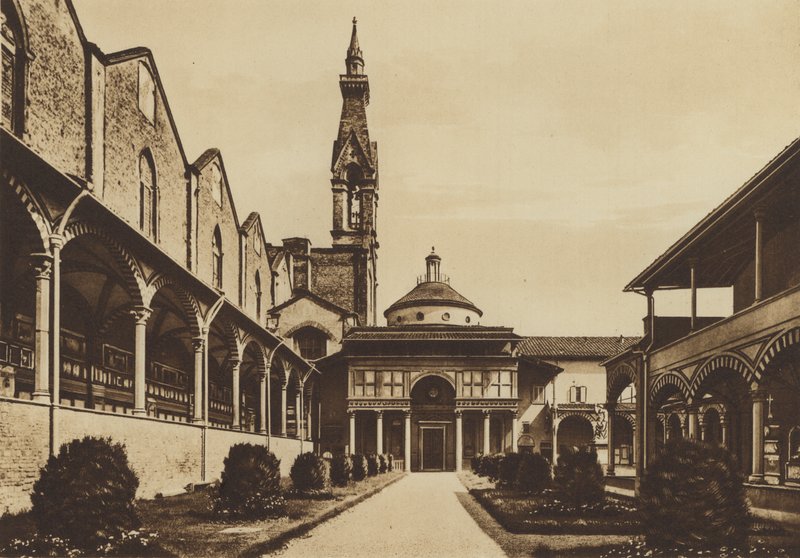 Florence : Église de S Croce, Cloître - Italian Photographer
