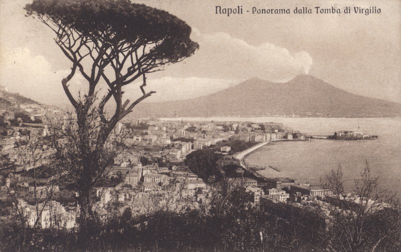 Naples - Naples, Panorama de la Tombe de Virgile (photo n/b) - Italian Photographer