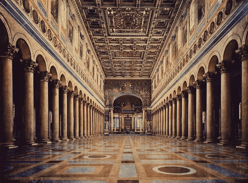 Rome : Basilique de Saint-Paul, intérieur (photo en couleur) - Italian Photographer