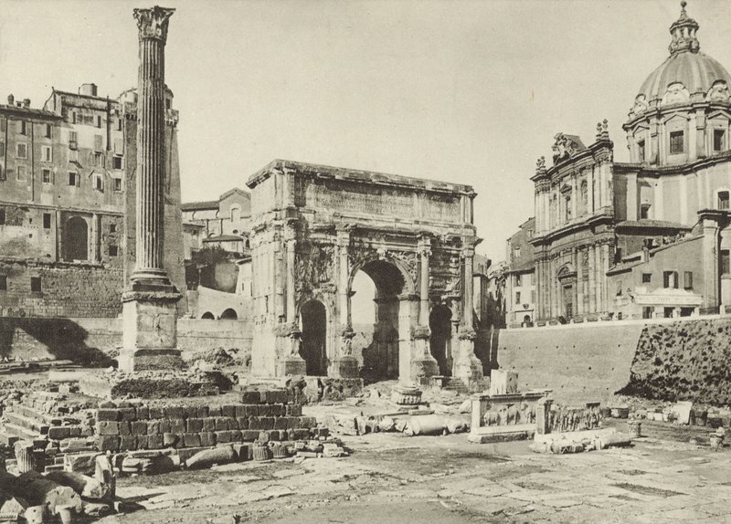 Forum romain, arc de Septime Sévère avec la colonne de Phocas - Italian Photographer