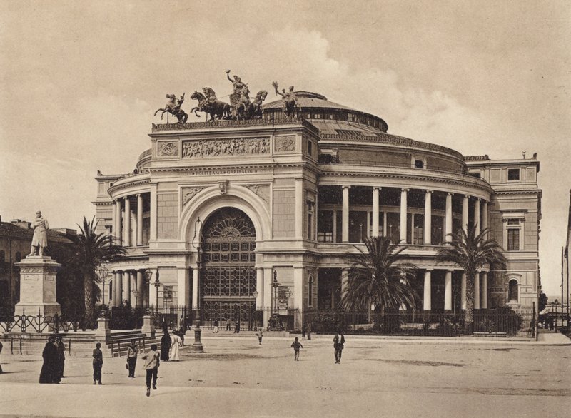 Sicilia / Sicilia : Politeama Garibaldi, Arch Damiani (photo n/b) - Italian Photographer