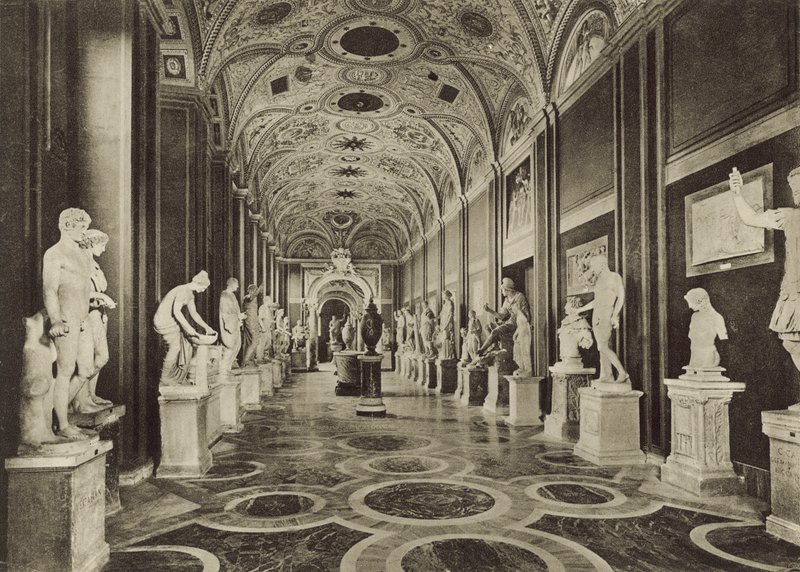 Musée du Vatican, Intérieur de la Salle des Statues - Italian Photographer