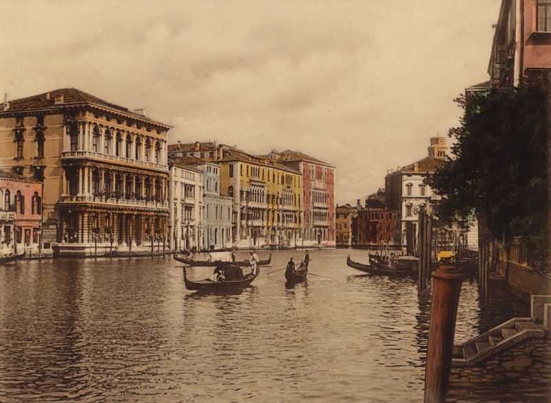 Venezia / Venise : Canal Grande et Palazzo Browning (photo couleur) - Italian Photographer
