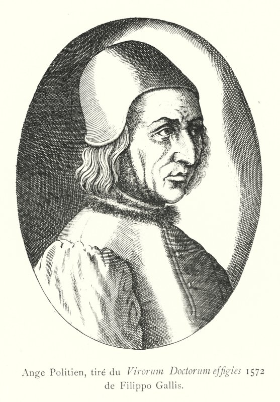 Ange Politien, tiré du Virorum Doctorum effigies 1572 de Filippo Gallis (gravure) - Italian School