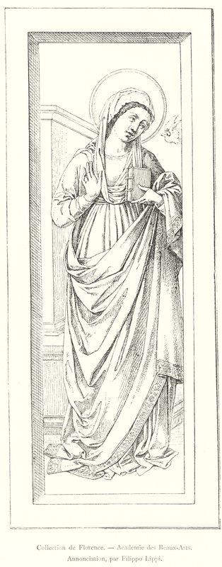 Collection de Florence, Académie des Beaux-Arts, Annonciation, par Filippo Lippi - Italian School