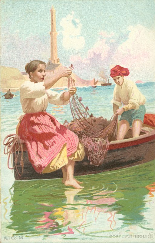 Costume Ligure (chromolitho) - Italian School