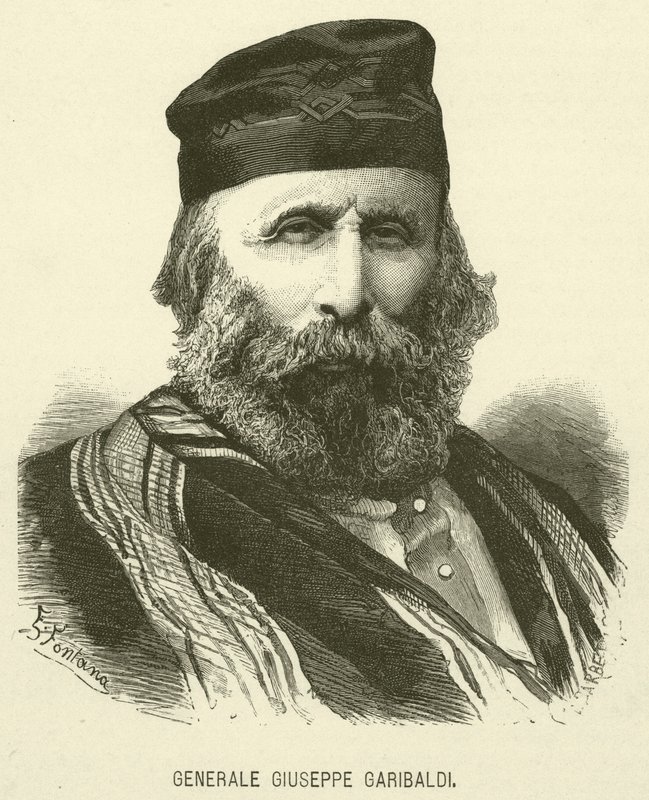 Général Giuseppe Garibaldi (gravure) - Italian School