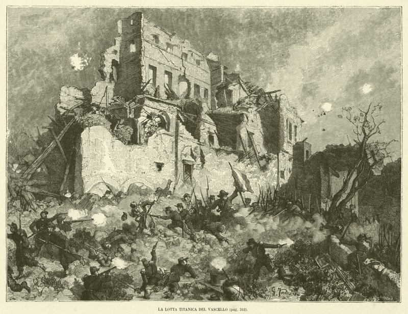 La Lutte Titanesque du Vaisseau (gravure) - Italian School