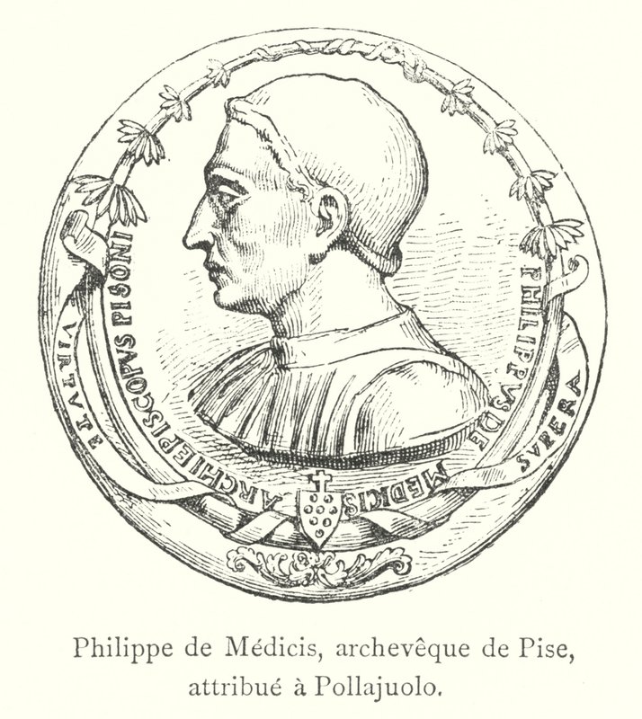 Philippe de Medicis, archevêque de Pise, attribué à Pollajuolo - Italian School