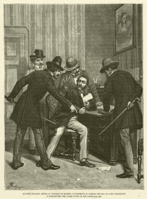 Quatre Italiens, Sur le Conseil de Mazzini, Ont Averti Corelli Qu