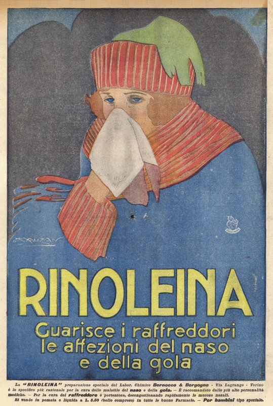 Rinolein (colour litho) - Italian School