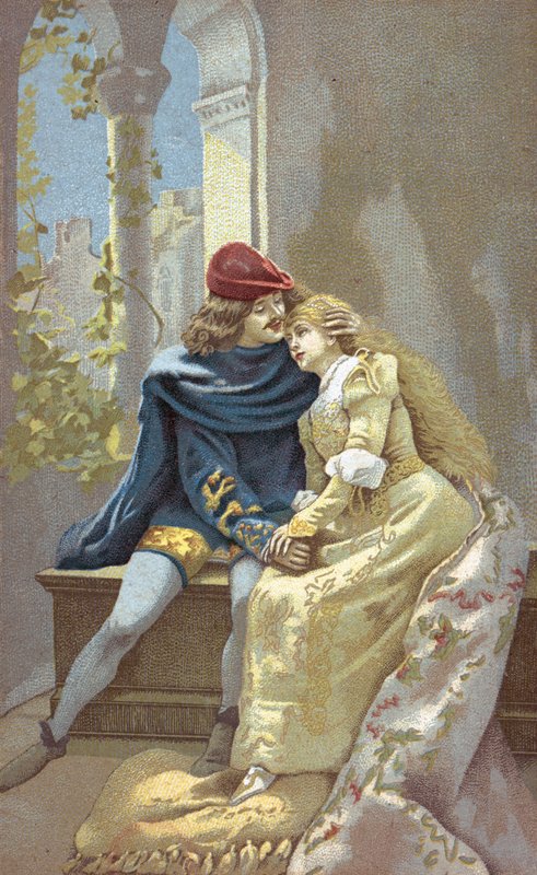 Roméo et Juliette (lithographie couleur) - Italian School