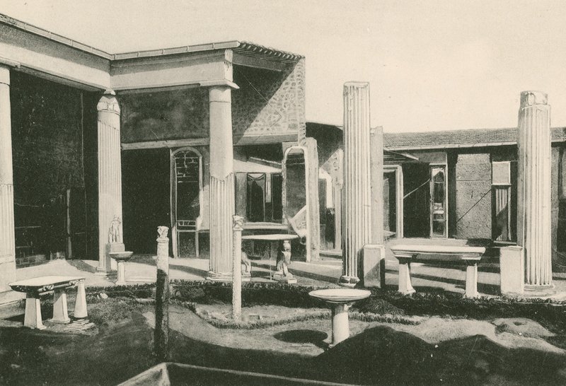 Le viridarium dans la maison des Vettii tel qu