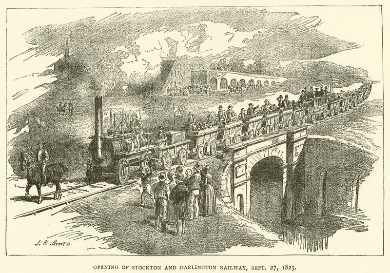 Ouverture du chemin de fer de Stockton et Darlington, 27 septembre 1825 - J.R. Brown