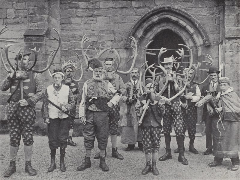 La danse des cornes, Abbots Bromley, tous les personnages - J. Benjamin Stone