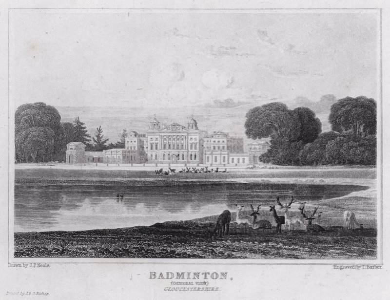 Badminton, vue générale, Gloucestershire - John Preston Neale