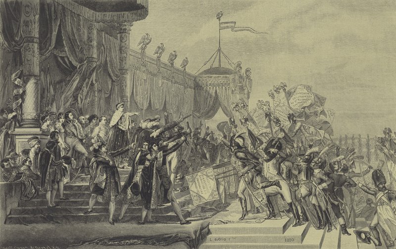 Napoléon distribuant des aigles à l