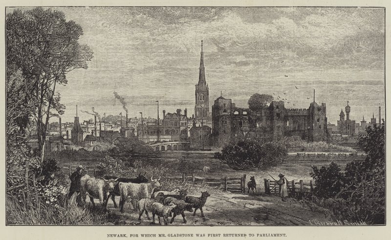 Newark, pour lequel M. Gladstone a été élu pour la première fois au Parlement - James Burrell Smith
