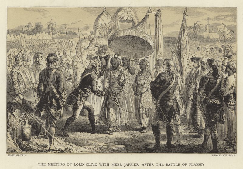 La rencontre de Lord Clive avec Meer Jaffier, après la bataille de Plassey - James Godwin