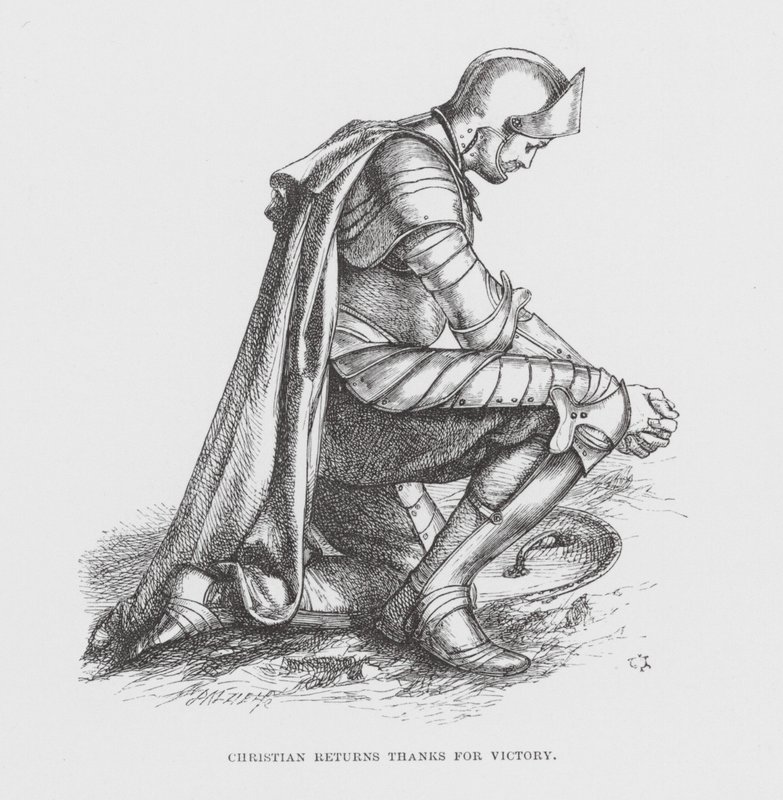 Christian rend grâce pour la victoire - James Dawson Watson