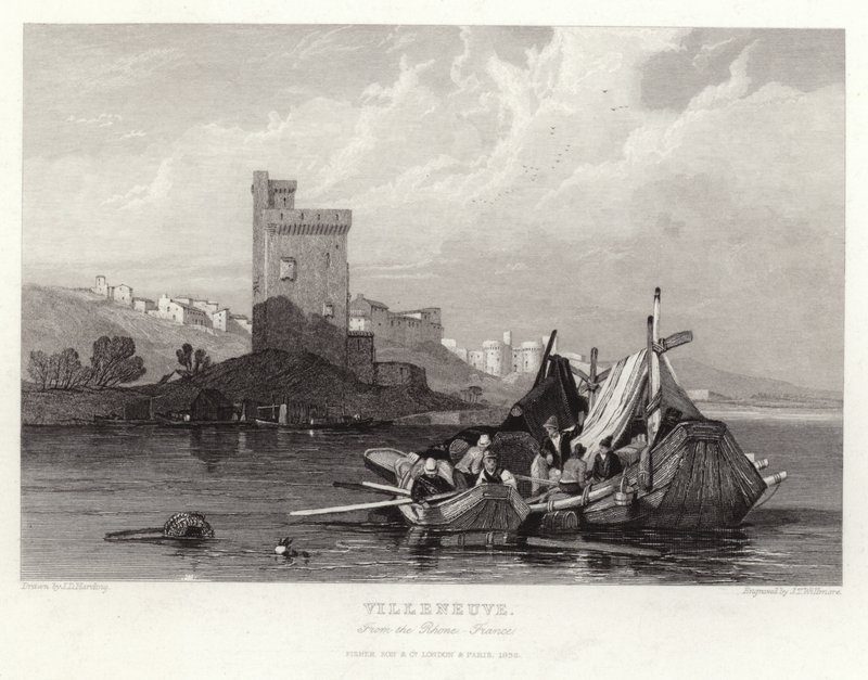 Villeneuve depuis le Rhône - James Duffield Harding